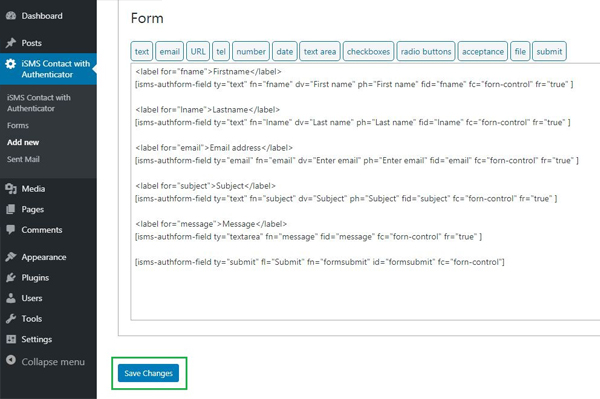 Configure WordPress iSMS Contact Form Authenticator Plugin Philippines