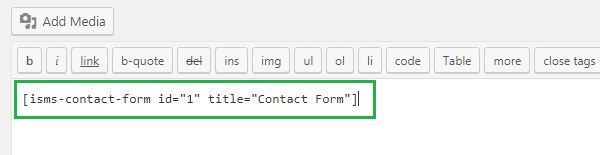 Configure WordPress iSMS Contact Form Plugin Philippines