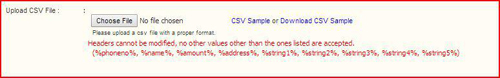 Download CSV sample